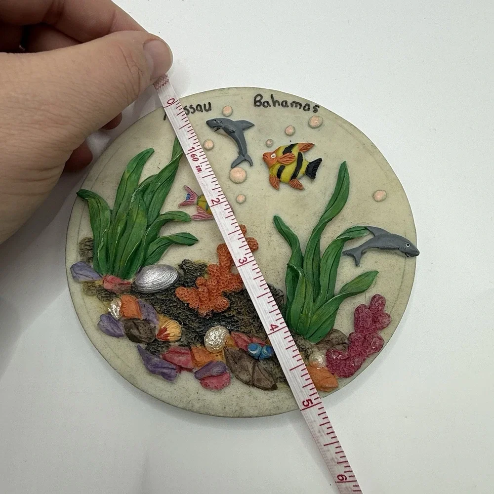 Vintage‎ Nassau Bahamas Decorative Plate Fish 3D Ceramic 5in